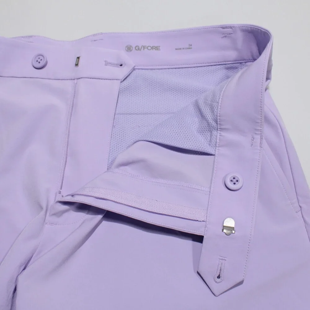 G/Fore NWT Bermuda Golf Shorts Size 34 US in Aura Purple Polyester Blend